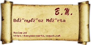 Bányász Márta névjegykártya